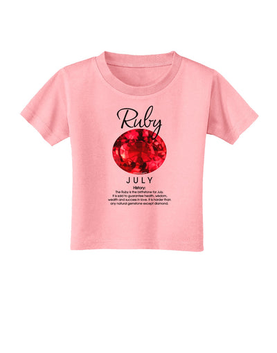 Birthstone Ruby Toddler T-Shirt-Toddler T-Shirt-TooLoud-Candy-Pink-2T-Davson Sales