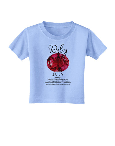 Birthstone Ruby Toddler T-Shirt-Toddler T-Shirt-TooLoud-Aquatic-Blue-2T-Davson Sales