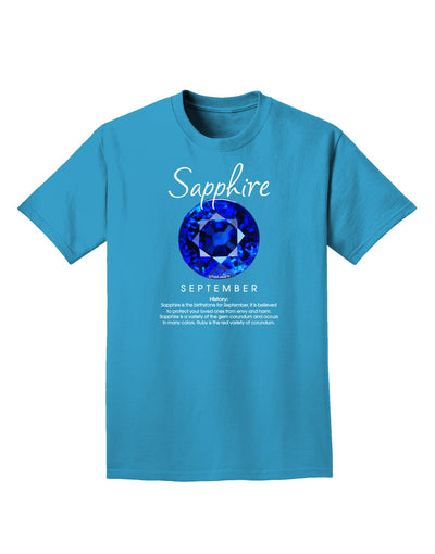 Birthstone Sapphire Adult Dark T-Shirt-Mens T-Shirt-TooLoud-Turquoise-Small-Davson Sales