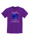 Birthstone Sapphire Childrens Dark T-Shirt-Childrens T-Shirt-TooLoud-Purple-X-Small-Davson Sales