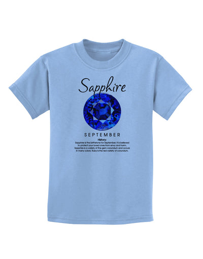 Birthstone Sapphire Childrens T-Shirt-Childrens T-Shirt-TooLoud-Light-Blue-X-Small-Davson Sales