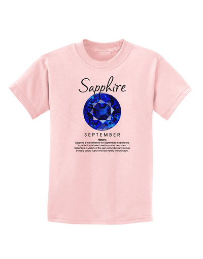 Birthstone Sapphire Childrens T-Shirt-Childrens T-Shirt-TooLoud-PalePink-X-Small-Davson Sales