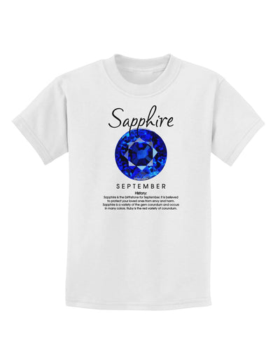 Birthstone Sapphire Childrens T-Shirt-Childrens T-Shirt-TooLoud-White-X-Small-Davson Sales