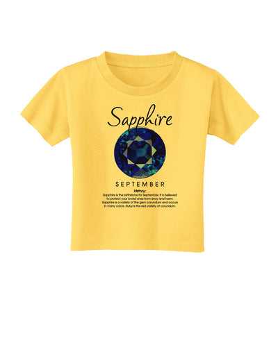 Birthstone Sapphire Toddler T-Shirt-Toddler T-Shirt-TooLoud-Yellow-2T-Davson Sales