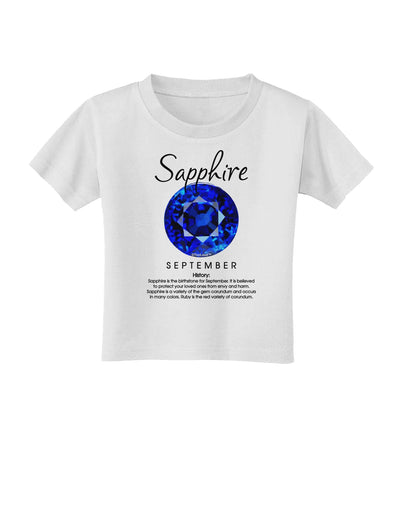 Birthstone Sapphire Toddler T-Shirt-Toddler T-Shirt-TooLoud-White-2T-Davson Sales