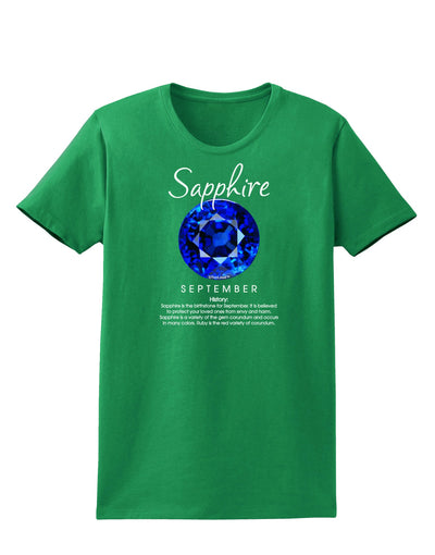 Birthstone Sapphire Womens Dark T-Shirt-TooLoud-Kelly-Green-X-Small-Davson Sales