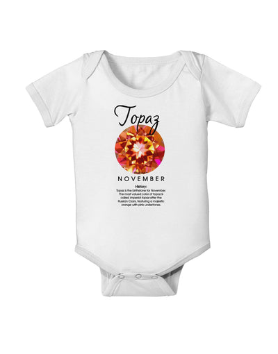 Birthstone Topaz Baby Romper Bodysuit by TooLoud-Baby Romper-TooLoud-White-06-Months-Davson Sales