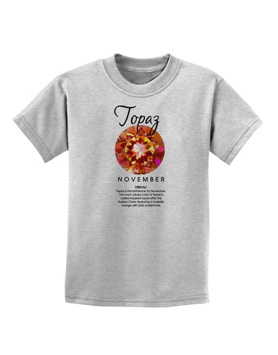 Birthstone Topaz Childrens T-Shirt by TooLoud-Childrens T-Shirt-TooLoud-AshGray-X-Small-Davson Sales