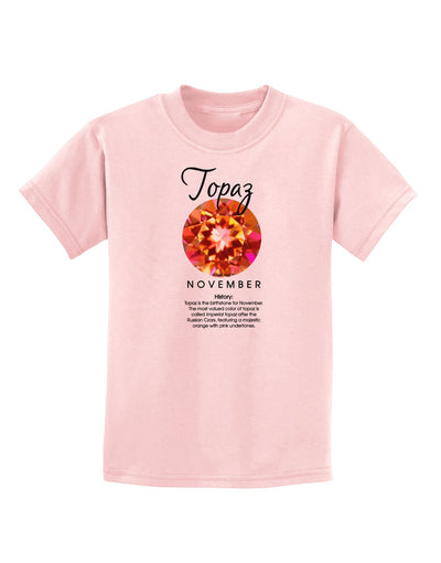 Birthstone Topaz Childrens T-Shirt by TooLoud-Childrens T-Shirt-TooLoud-PalePink-X-Small-Davson Sales