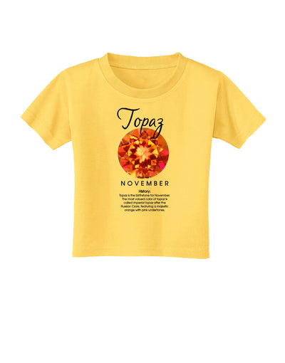 Birthstone Topaz Toddler T-Shirt by TooLoud-Toddler T-Shirt-TooLoud-Yellow-2T-Davson Sales