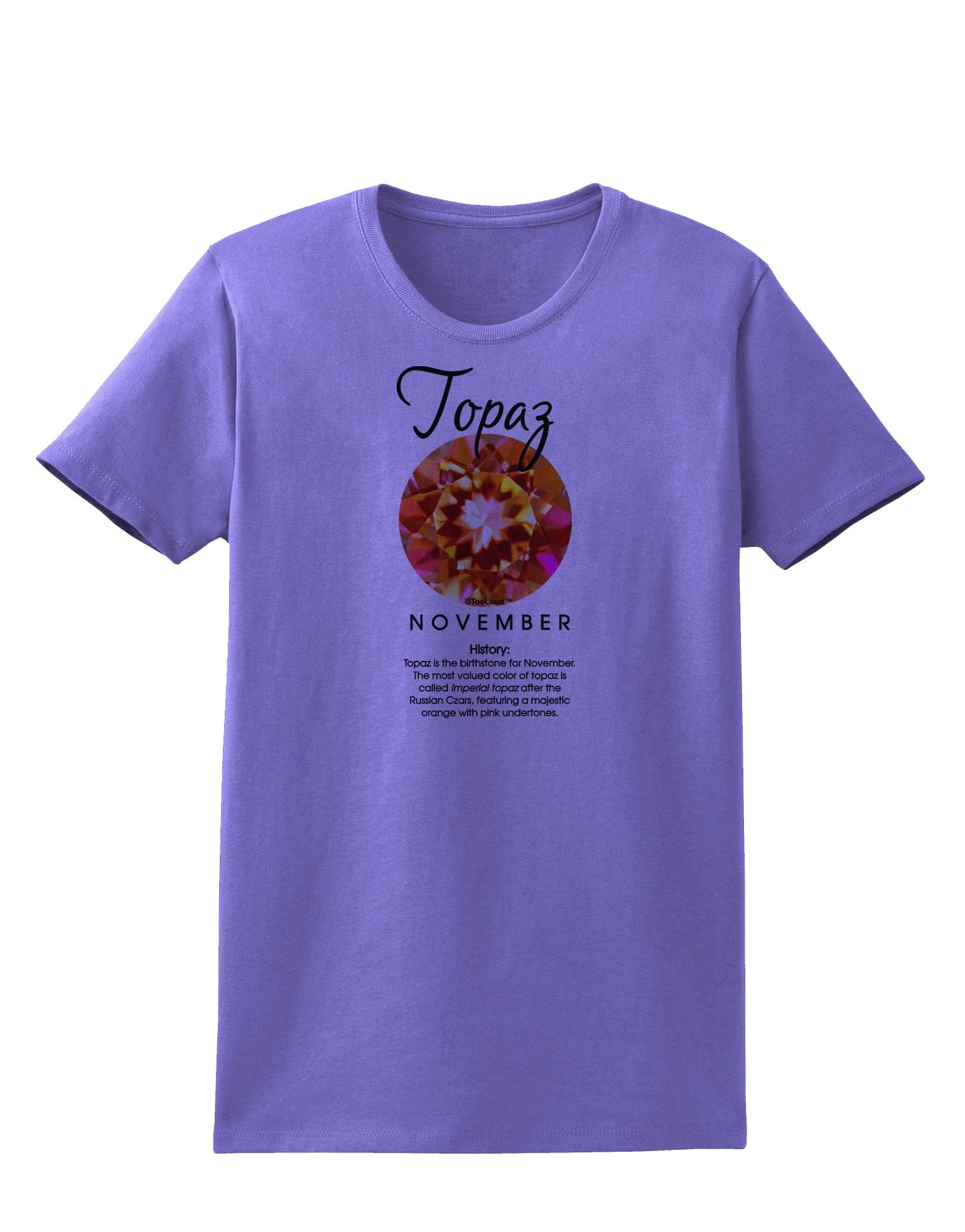 Birthstone Topaz Womens T-Shirt by TooLoud-Womens T-Shirt-TooLoud-Violet-X-Small-Davson Sales