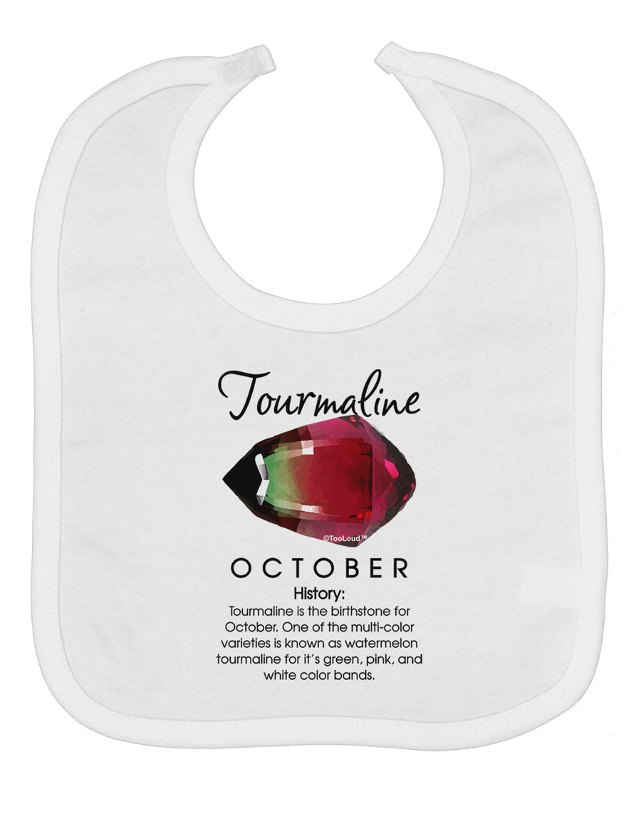 Birthstone Tourmaline Baby Bib by TooLoud