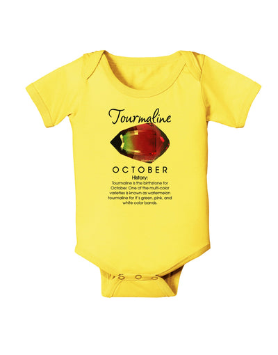 Birthstone Tourmaline Baby Romper Bodysuit by TooLoud-Baby Romper-TooLoud-Yellow-06-Months-Davson Sales
