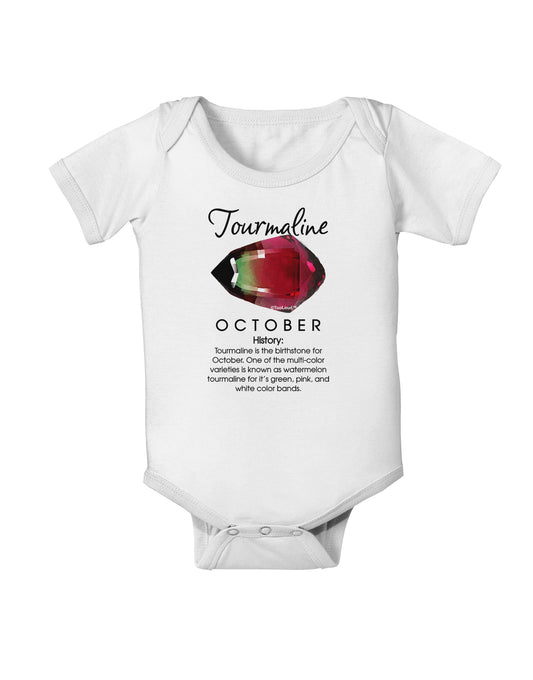 Birthstone Tourmaline Baby Romper Bodysuit by TooLoud-Baby Romper-TooLoud-White-06-Months-Davson Sales