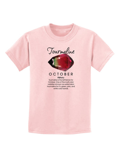 Birthstone Tourmaline Childrens T-Shirt by TooLoud-Childrens T-Shirt-TooLoud-PalePink-X-Small-Davson Sales