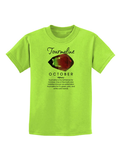 Birthstone Tourmaline Childrens T-Shirt by TooLoud-Childrens T-Shirt-TooLoud-Lime-Green-X-Small-Davson Sales