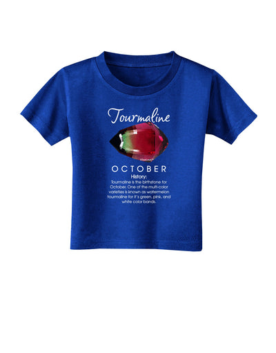 Birthstone Tourmaline Toddler T-Shirt Dark by TooLoud-Toddler T-Shirt-TooLoud-Royal-Blue-2T-Davson Sales