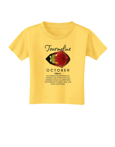 Birthstone Tourmaline Toddler T-Shirt by TooLoud-Toddler T-Shirt-TooLoud-Yellow-2T-Davson Sales