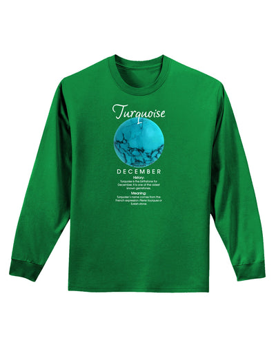 Birthstone Turquoise Adult Long Sleeve Dark T-Shirt by TooLoud-TooLoud-Kelly-Green-Small-Davson Sales