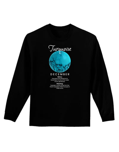 Birthstone Turquoise Adult Long Sleeve Dark T-Shirt by TooLoud-TooLoud-Black-Small-Davson Sales