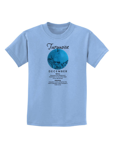 Birthstone Turquoise Childrens T-Shirt by TooLoud-Childrens T-Shirt-TooLoud-Light-Blue-X-Small-Davson Sales