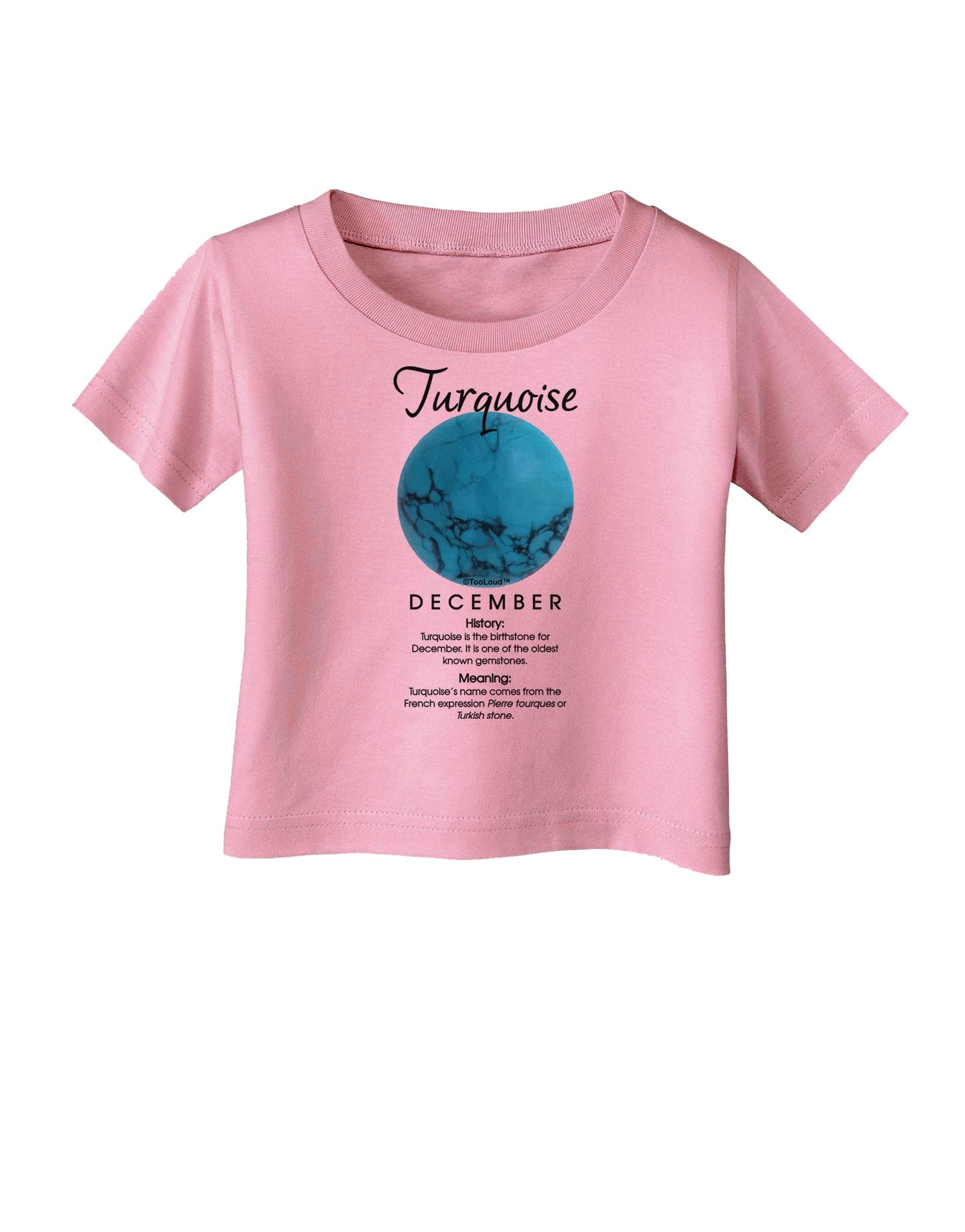 Birthstone Turquoise Infant T-Shirt by TooLoud-Infant T-Shirt-TooLoud-Candy-Pink-06-Months-Davson Sales