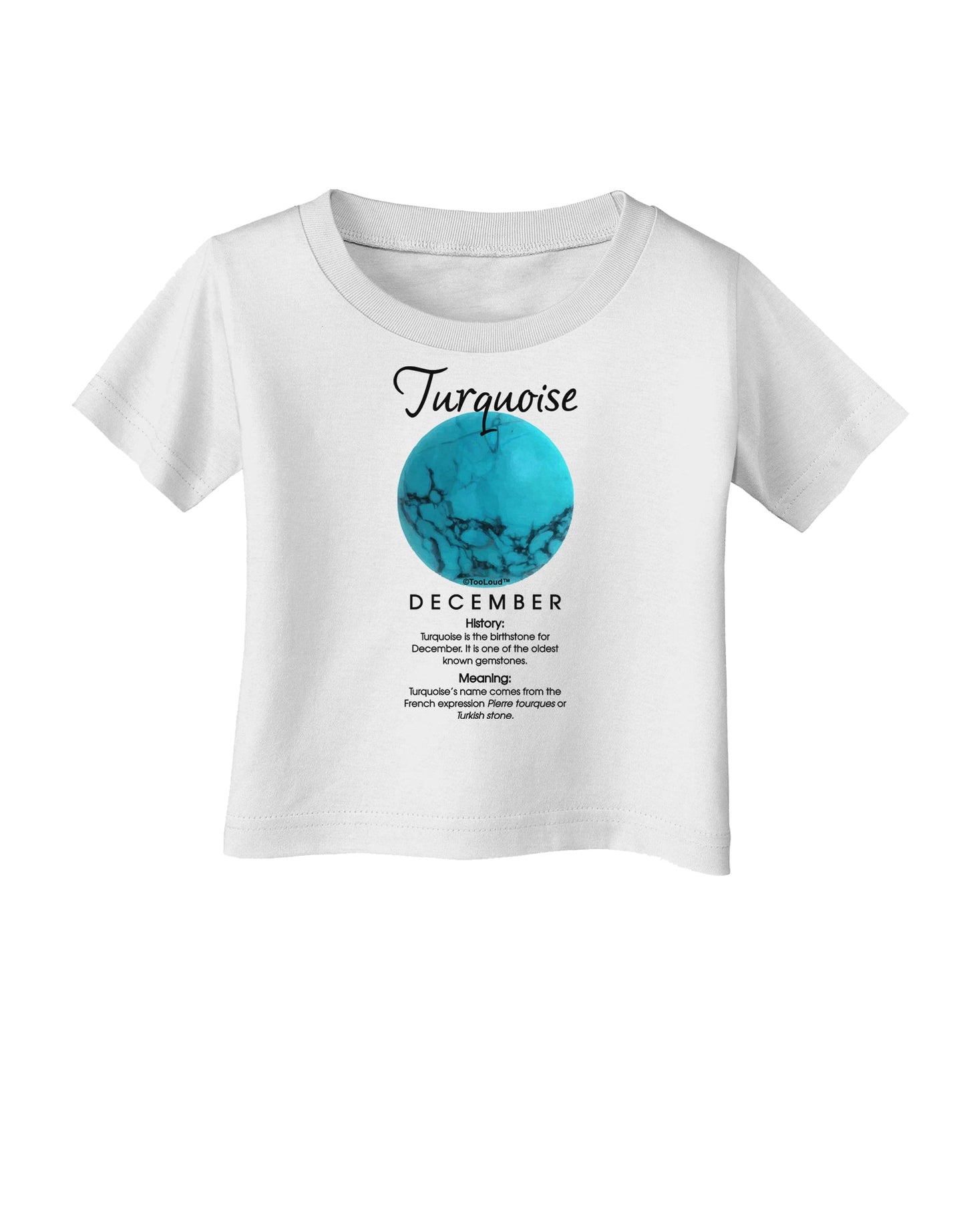 Birthstone Turquoise Infant T-Shirt by TooLoud-Infant T-Shirt-TooLoud-White-06-Months-Davson Sales
