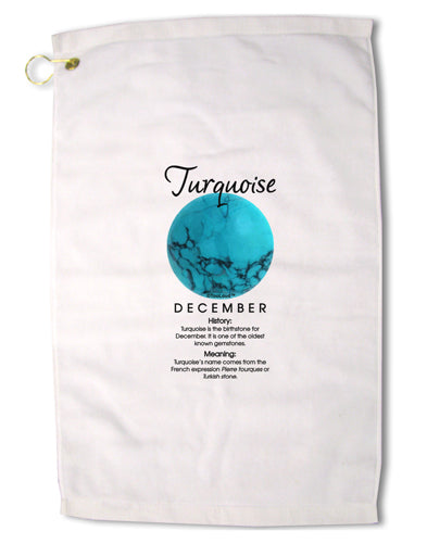 Birthstone Turquoise Premium Cotton Golf Towel - 16 x 25 inch by TooLoud-Golf Towel-TooLoud-16x25"-Davson Sales