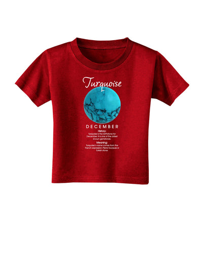 Birthstone Turquoise Toddler T-Shirt Dark by TooLoud-Toddler T-Shirt-TooLoud-Red-2T-Davson Sales