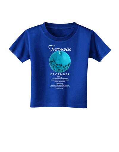 Birthstone Turquoise Toddler T-Shirt Dark by TooLoud-Toddler T-Shirt-TooLoud-Royal-Blue-2T-Davson Sales