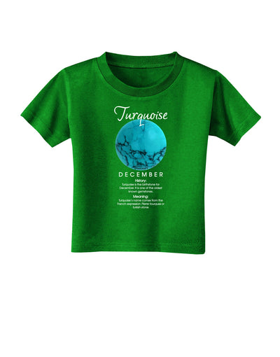 Birthstone Turquoise Toddler T-Shirt Dark by TooLoud-Toddler T-Shirt-TooLoud-Clover-Green-2T-Davson Sales