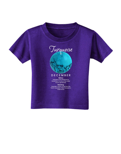 Birthstone Turquoise Toddler T-Shirt Dark by TooLoud-Toddler T-Shirt-TooLoud-Purple-2T-Davson Sales