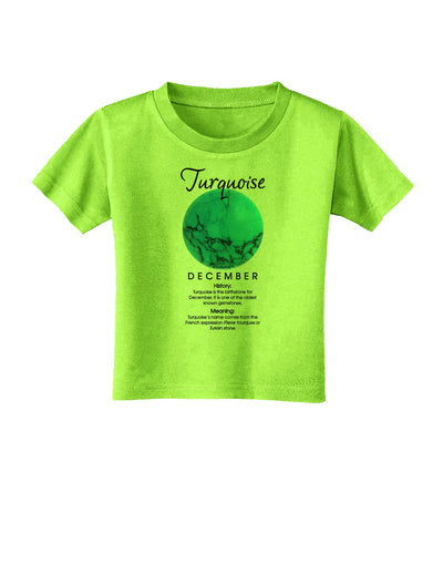 Birthstone Turquoise Toddler T-Shirt by TooLoud-Toddler T-Shirt-TooLoud-Lime-Green-2T-Davson Sales