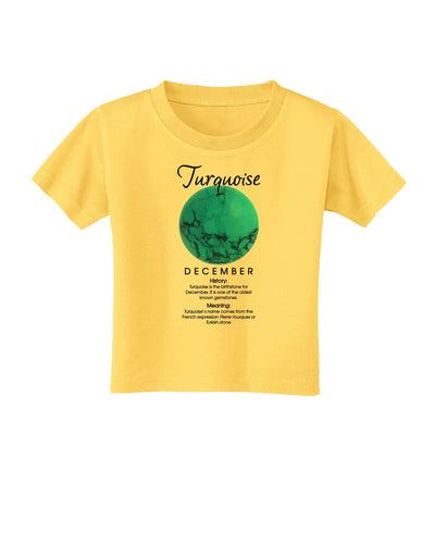 Birthstone Turquoise Toddler T-Shirt by TooLoud-Toddler T-Shirt-TooLoud-Yellow-2T-Davson Sales