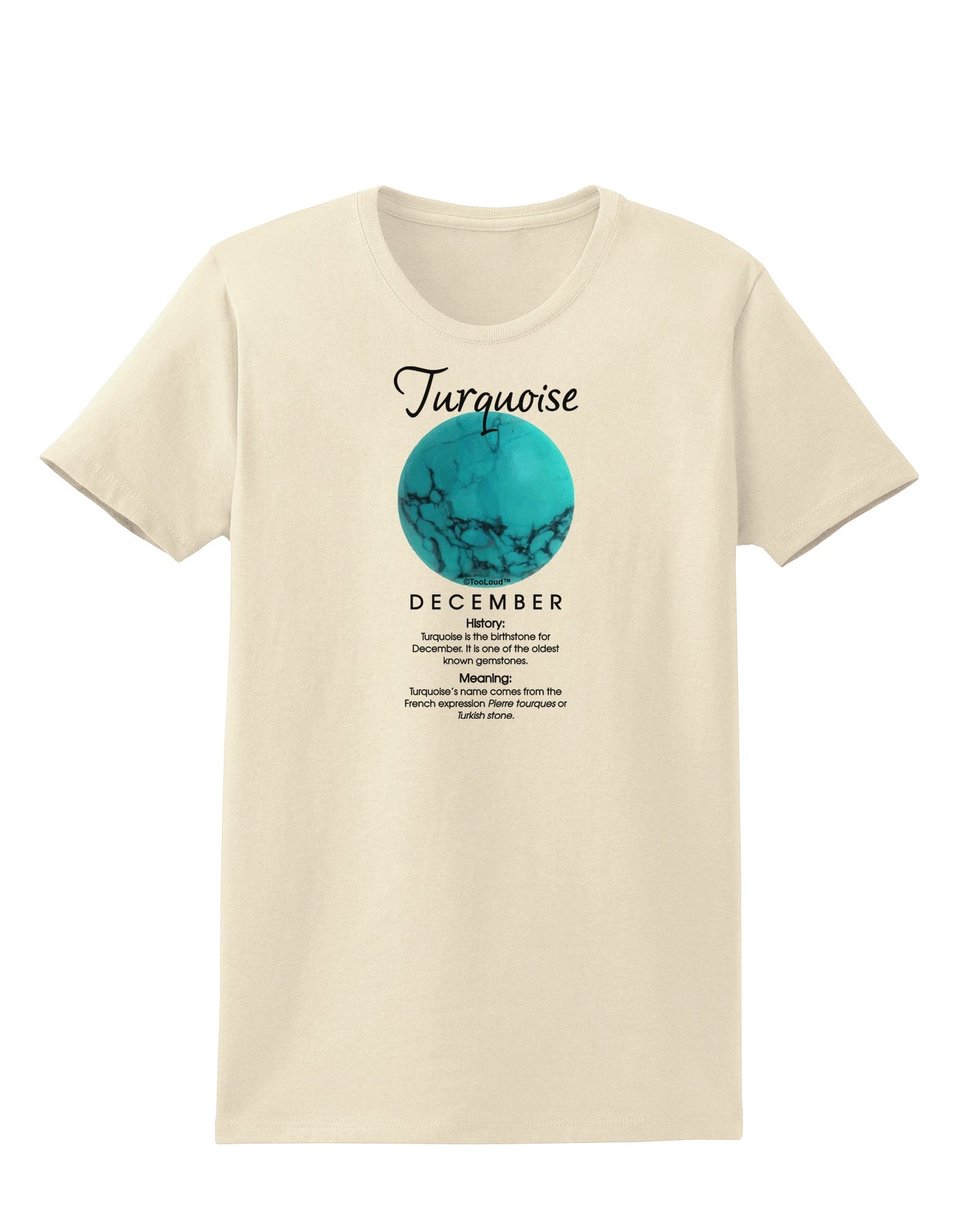 Birthstone Turquoise Womens T-Shirt by TooLoud-Womens T-Shirt-TooLoud-Natural-X-Small-Davson Sales