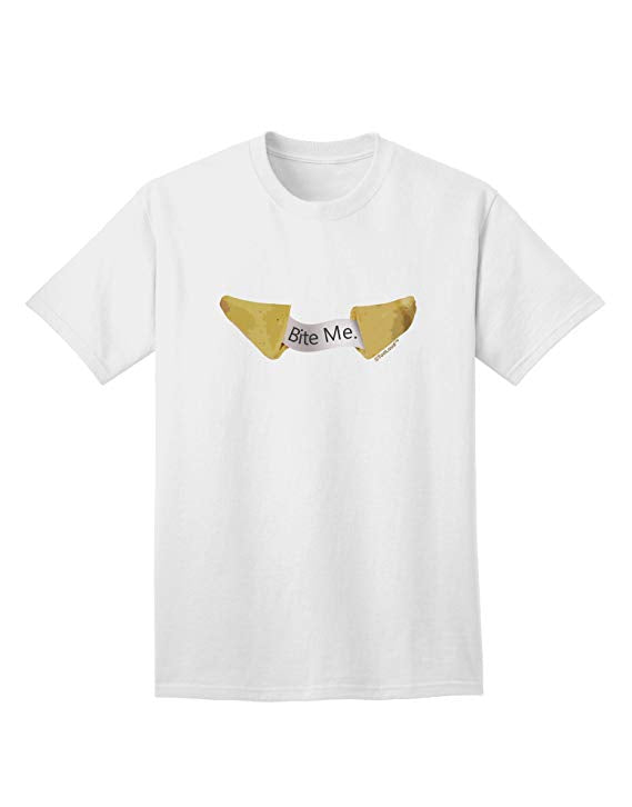 Bite Me - Fortune Cookie Adult T-Shirt-Mens T-Shirt-TooLoud-White-Small-Davson Sales
