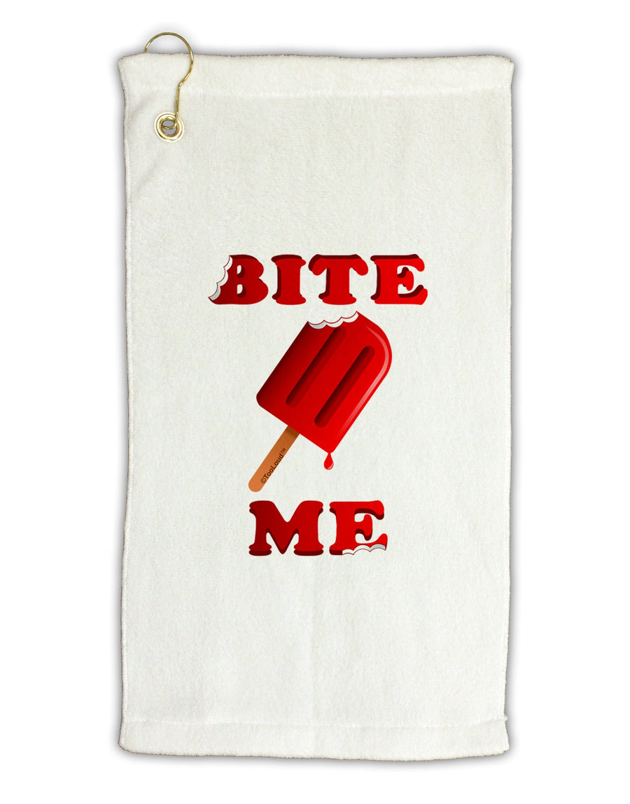 Bite Me Ice Cream Micro Terry Gromet Golf Towel 16 x 25 inch-Golf Towel-TooLoud-White-Davson Sales