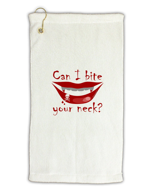 Bite your neck Micro Terry Gromet Golf Towel 16 x 25 inch-Golf Towel-TooLoud-White-Davson Sales