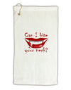 Bite your neck Micro Terry Gromet Golf Towel 16 x 25 inch-Golf Towel-TooLoud-White-Davson Sales