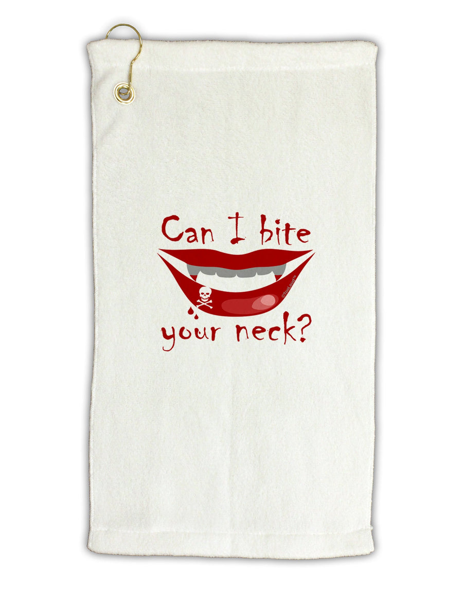 Bite your neck Micro Terry Gromet Golf Towel 16 x 25 inch-Golf Towel-TooLoud-White-Davson Sales