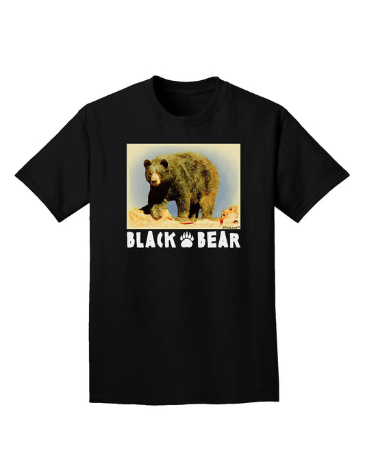 Black Bear Watercolor Adult Dark T-Shirt-Mens T-Shirt-TooLoud-Black-Small-Davson Sales