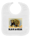 Black Bear Watercolor Baby Bib