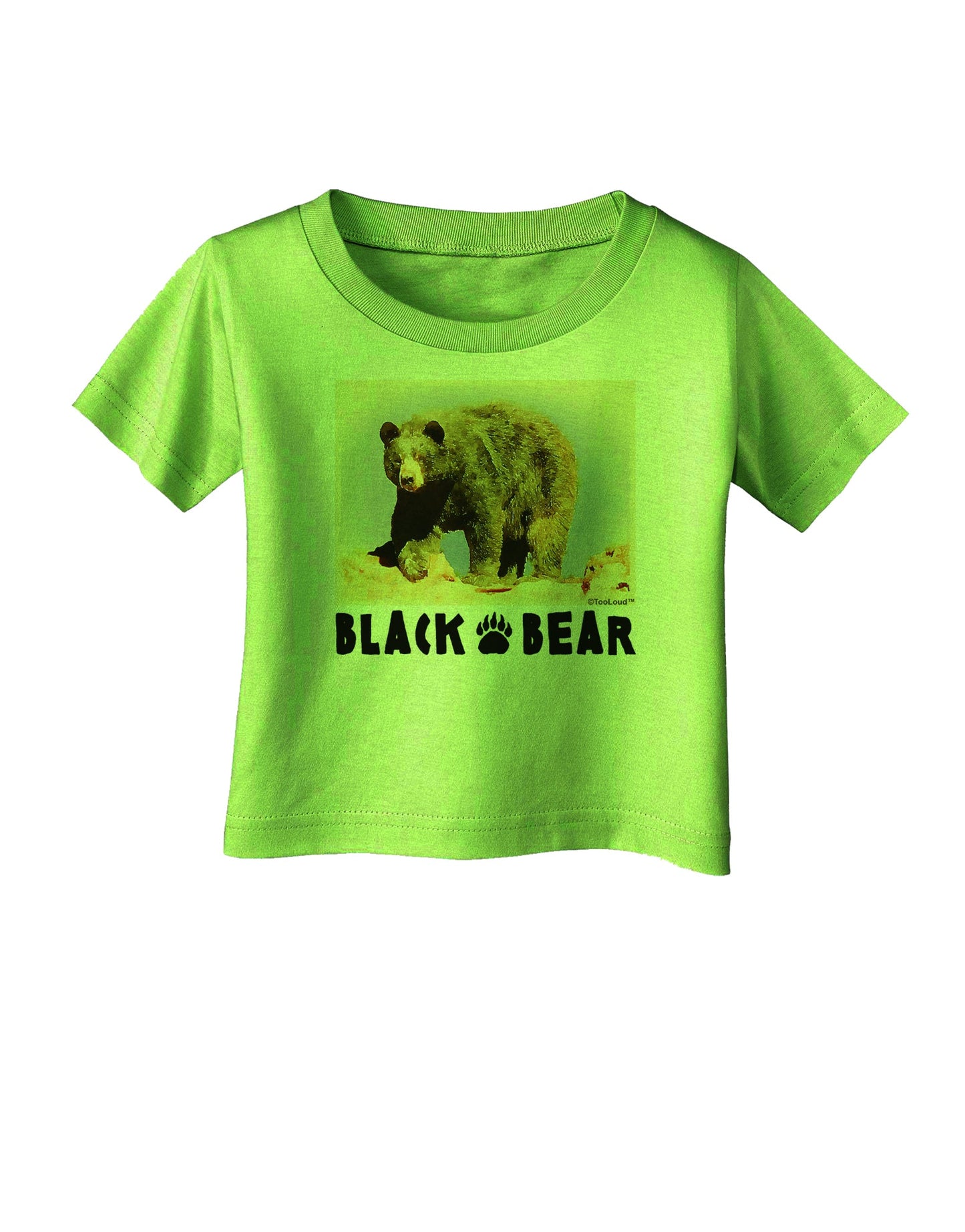 Black Bear Watercolor Infant T-Shirt-Infant T-Shirt-TooLoud-Lime-Green-06-Months-Davson Sales