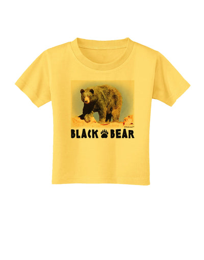 Black Bear Watercolor Toddler T-Shirt-Toddler T-Shirt-TooLoud-Yellow-2T-Davson Sales