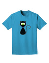 Black Cat Halloween Adult Dark T-Shirt-Mens T-Shirt-TooLoud-Turquoise-Small-Davson Sales