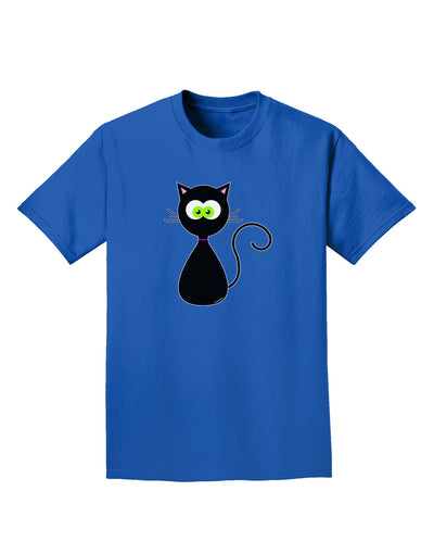 Black Cat Halloween Adult Dark T-Shirt-Mens T-Shirt-TooLoud-Royal-Blue-Small-Davson Sales