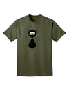 Black Cat Halloween Adult Dark T-Shirt-Mens T-Shirt-TooLoud-Military-Green-Small-Davson Sales