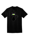 Black Cat Halloween Adult Dark V-Neck T-Shirt-TooLoud-Black-Small-Davson Sales