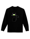 Black Cat Halloween Adult Long Sleeve Dark T-Shirt-TooLoud-Black-Small-Davson Sales