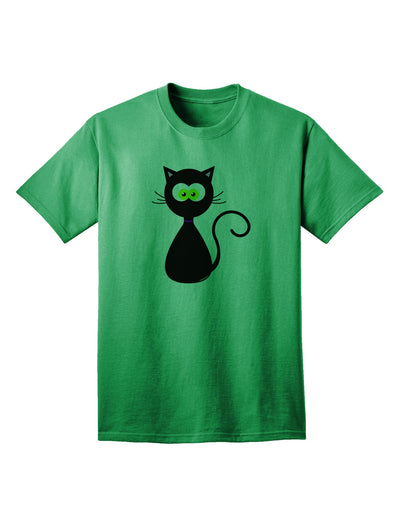 Black Cat Halloween Adult T-Shirt: Premium Quality, Limited Edition-Mens T-shirts-TooLoud-Kelly-Green-Small-Davson Sales